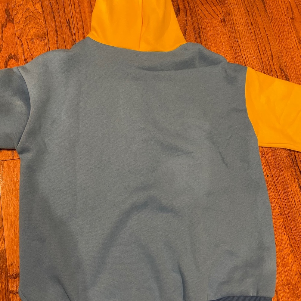 Color lock hoodie with plaid